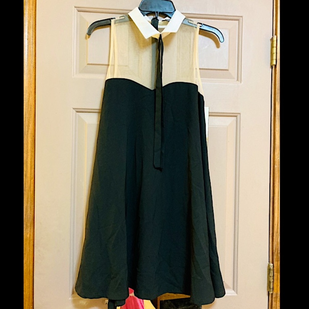 Black Collar Bow Goth Cutie Kawaii Dress